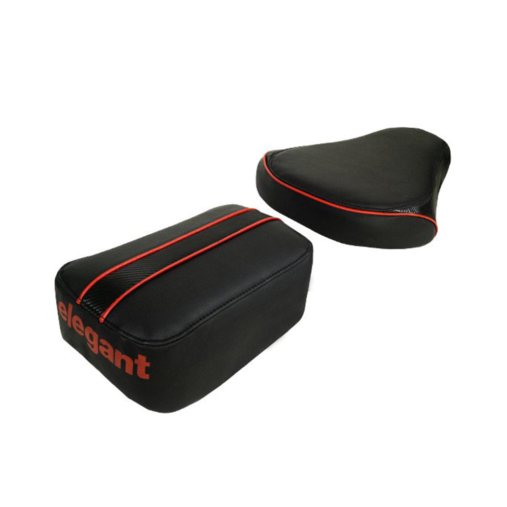 Gun Twin Bike Seat Cover Black and Red for Bullet