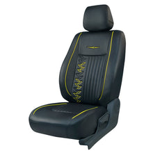 Knight Bucket Fit Art Leather Car Seat Cover For Maruti Brezza ( In Black and Yellow )