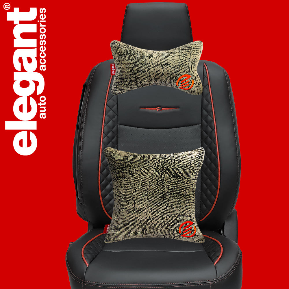 Elegant Comfy Velvet Cushion & Neck Rest Car Pillow CU13