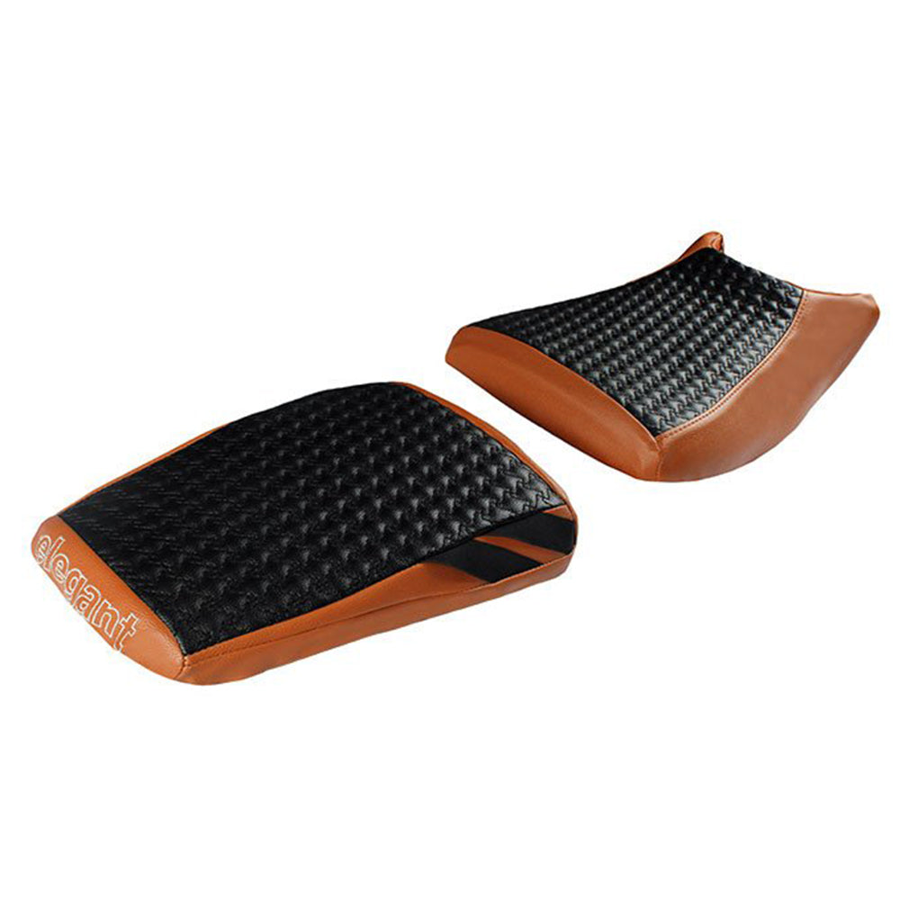 Rodeo Luxury Twin Bike Seat Cover Tan with Black Top