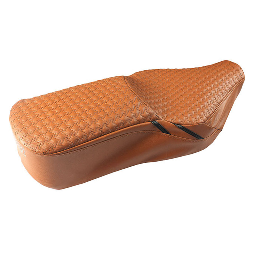 Rodeo Luxury Bike Seat Cover Tan with Black Side Detail