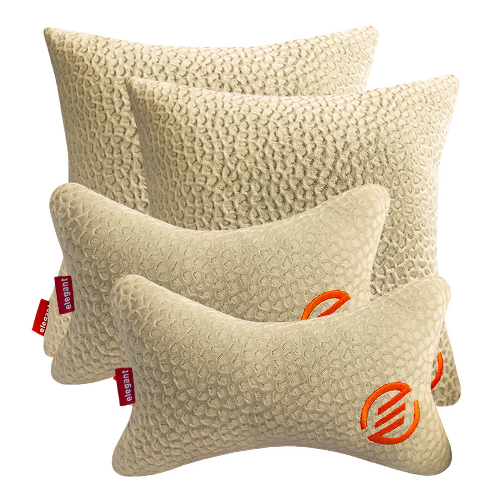 Elegant Comfy Velvet Cushion & Neck Rest Car Pillow CU12