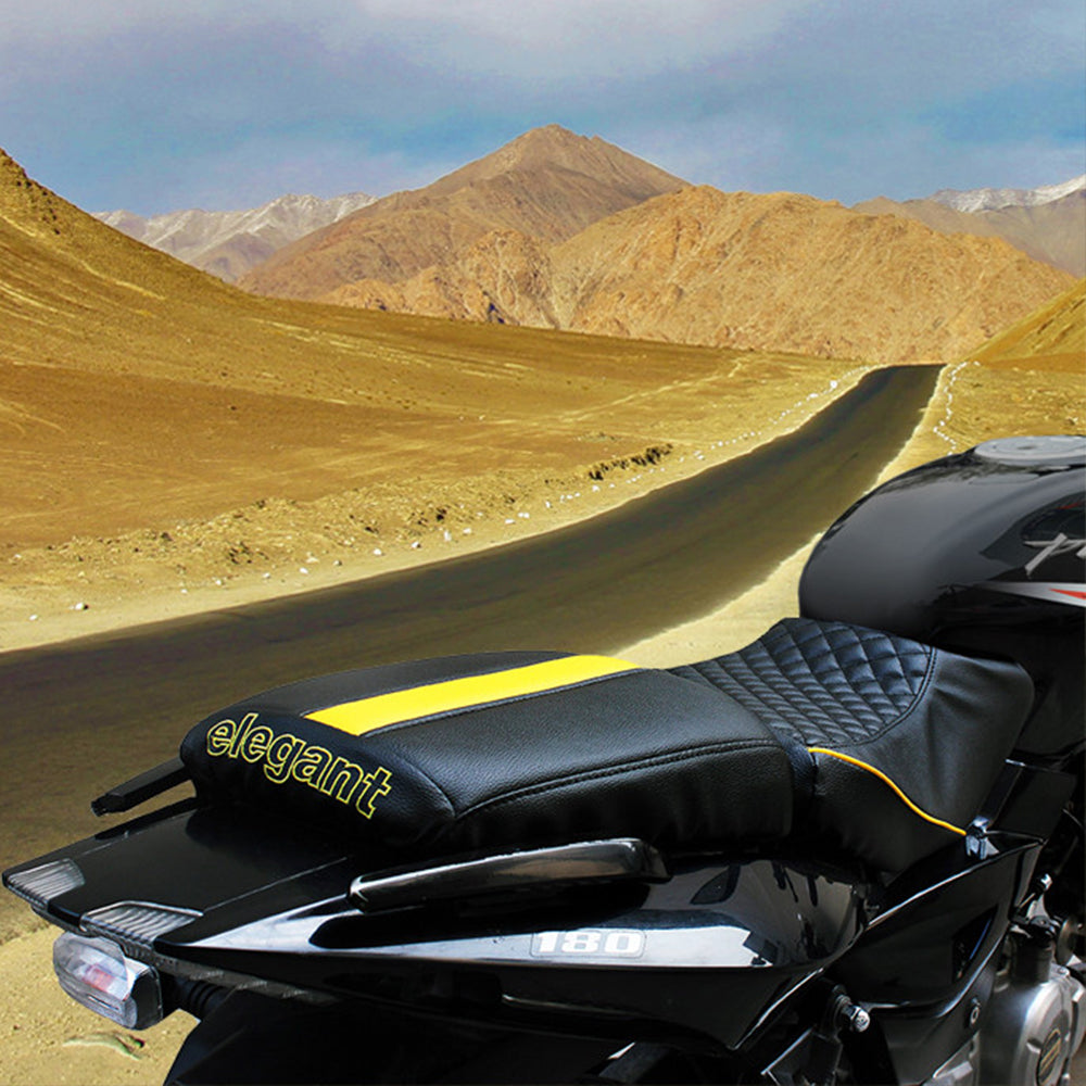 Cameo Sports Twin Bike Seat Cover Black and Yellow