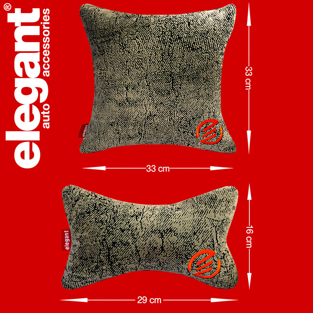 Elegant Comfy Velvet Cushion & Neck Rest Car Pillow CU13