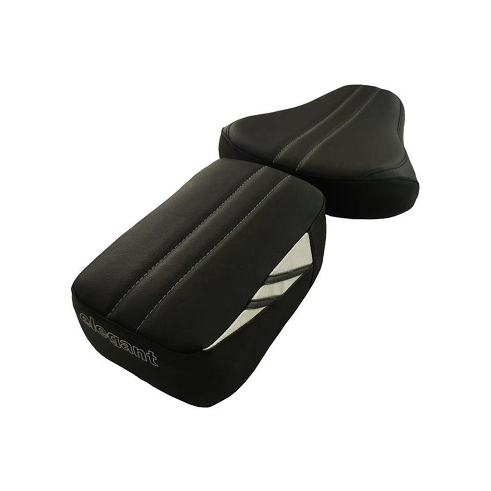 Bolt Sports Twin Bike Seat Cover Black and Silver for Bullet