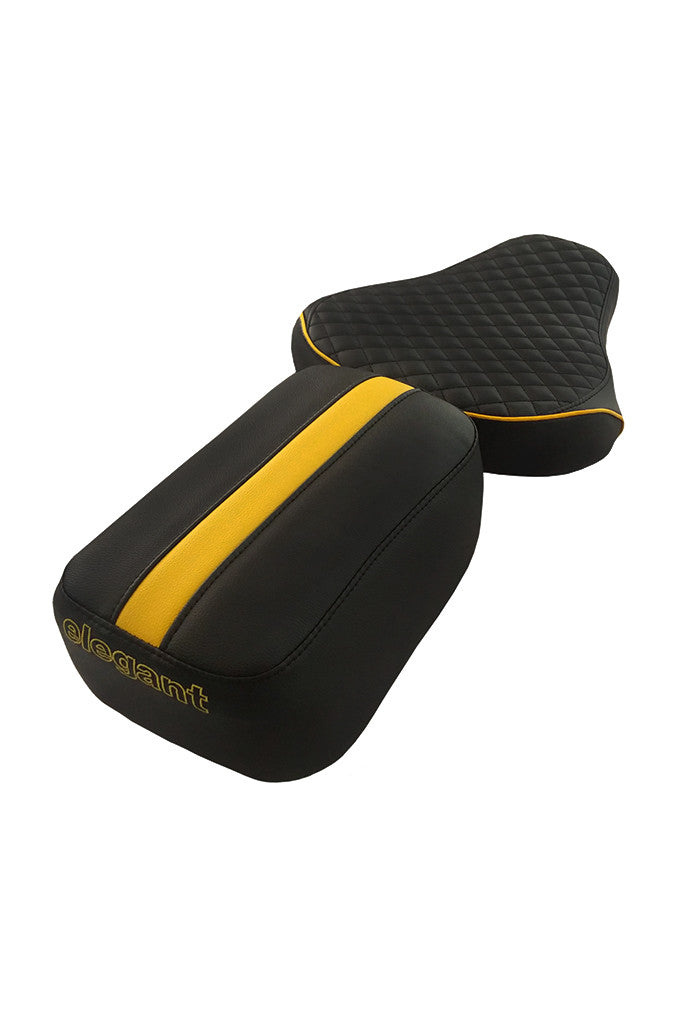 Cameo Sports Twin Bike Seat Cover Black and Yellow for Bullet