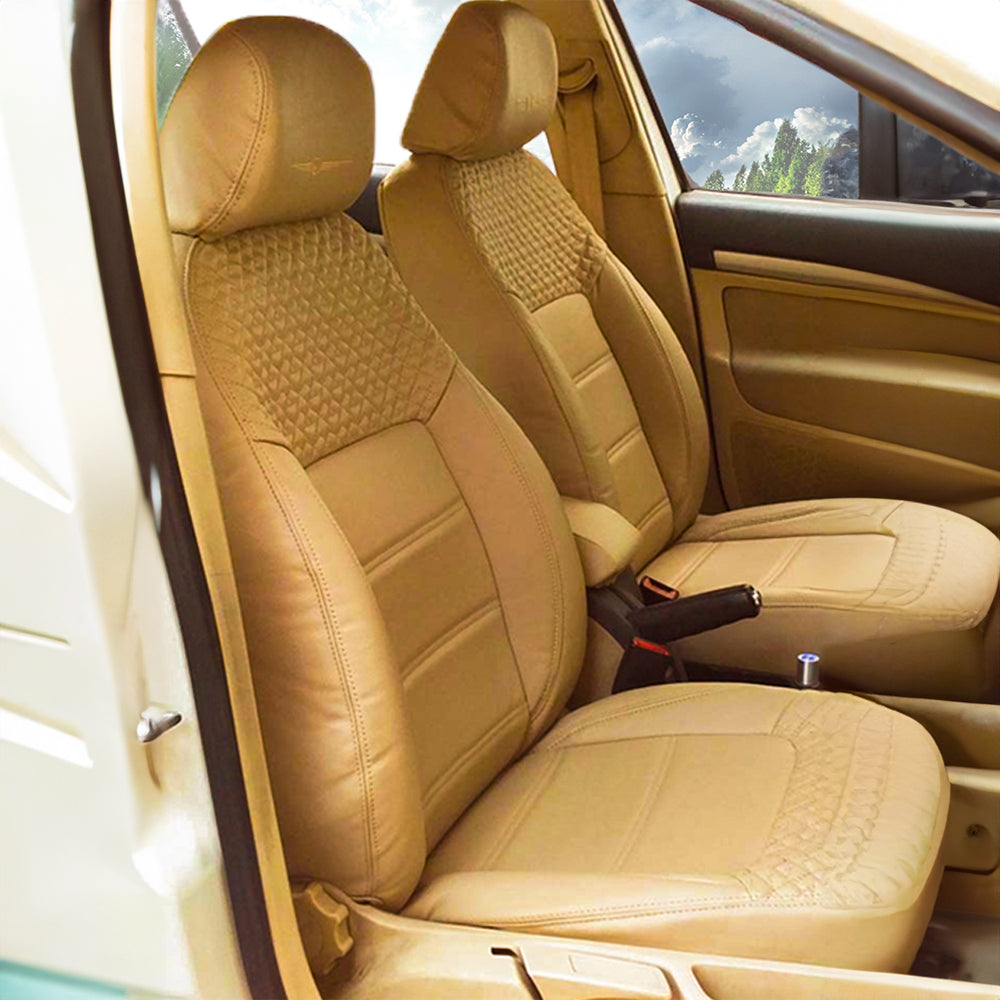 Vogue Galaxy Art Leather Car Seat Cover For Hyundai Tucson - Beige | Elegant Auto Retail