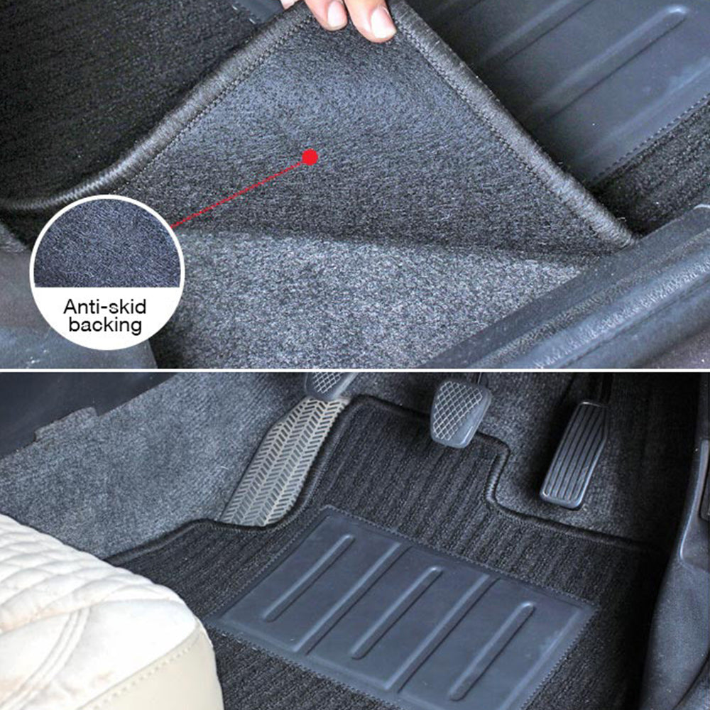 Cord Carpet Floor Mat Black And Red (Set of 5) Car Foot Mats Online