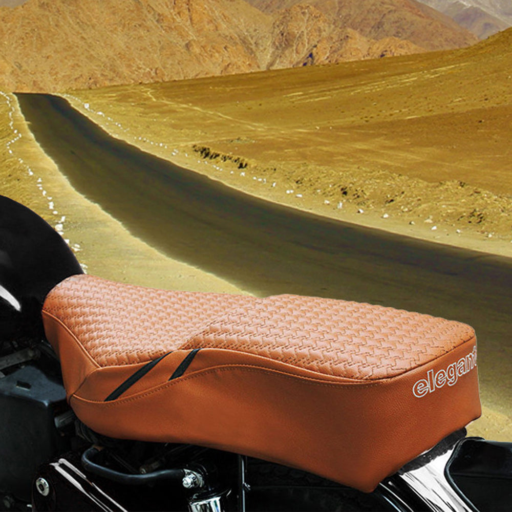 Rodeo Luxury Bike Seat Cover Tan with Black Side Detail