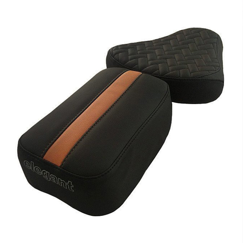 Prime Luxury Twin Bike Seat Cover Black and Tan for Bullet