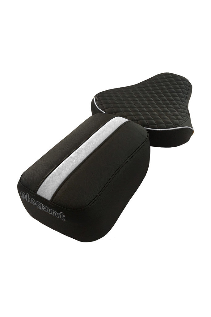 Cameo Sports Twin Bike Seat Cover Black and White for Bullet
