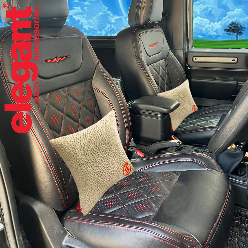 Elegant Comfy Velvet Cushion & Neck Rest Car Pillow CU12