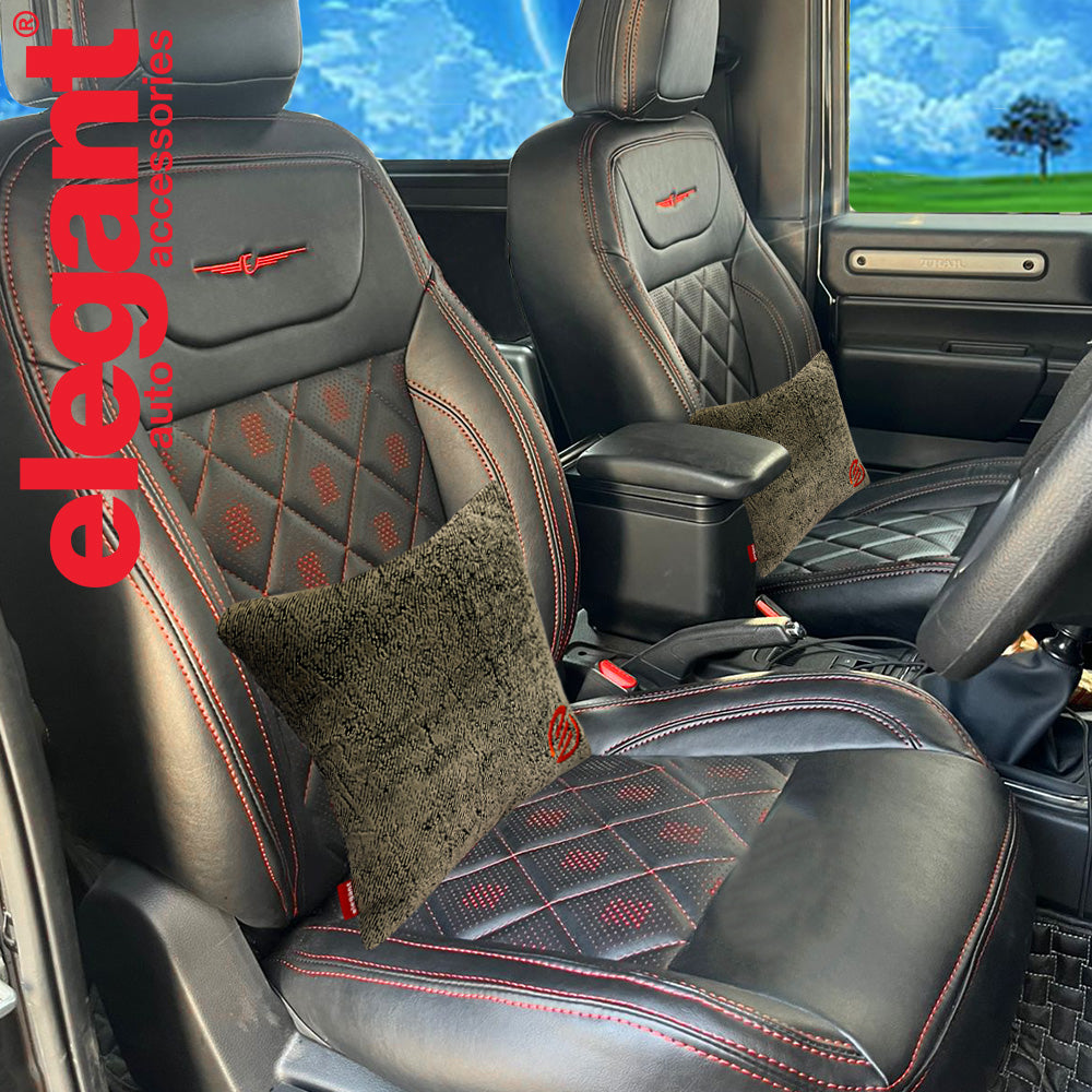 Elegant Comfy Velvet Cushion & Neck Rest Car Pillow CU13