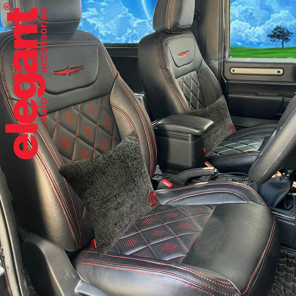 Elegant Comfy Velvet Cushion & Neck Rest Car Pillow CU13