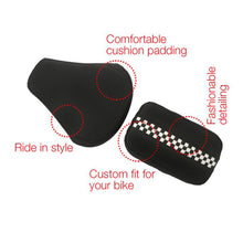 Gallop Style Twin Bike Seat Cover Black and White for Bullet