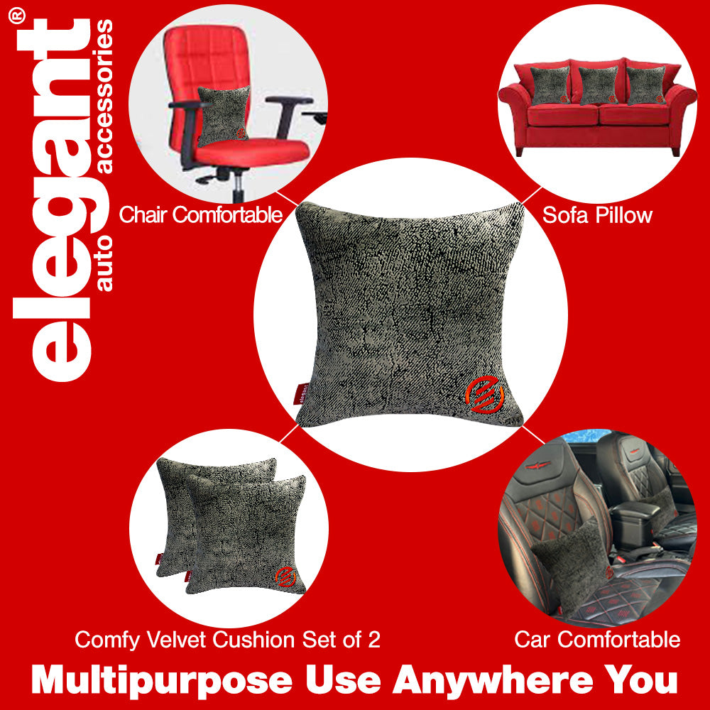 Elegant Comfy Velvet Cushion & Neck Rest Car Pillow CU13