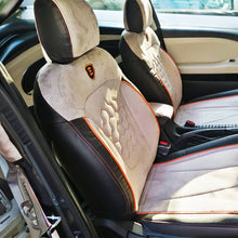 Icee Perforated Fabric Car Seat Cover Black and C-grey For Maruti Victoris