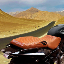 Rodeo Luxury Twin Bike Seat Cover Tan with Black Side Detail