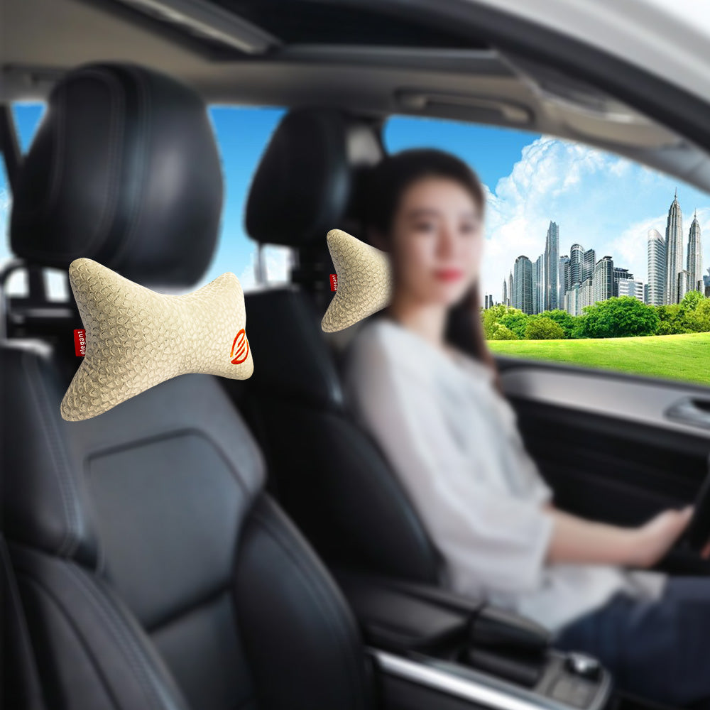 Elegant Comfy Velvet Cushion & Neck Rest Car Pillow CU12