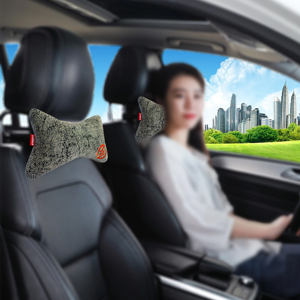 Elegant Comfy Velvet Cushion & Neck Rest Car Pillow CU13