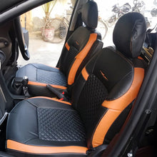 Vogue Star Art Leather Car Seat Cover For Toyota Altis - Black Orange| Elegant Auto Retail