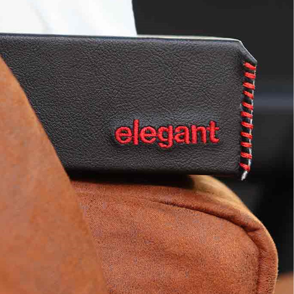 Nappa Leather Tissue Box Black and Red | Elegant Auto Retail