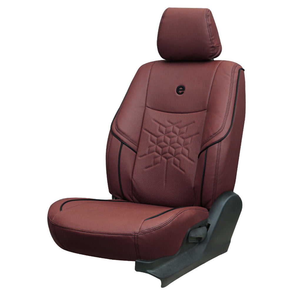 Venti 2 Perforated Art Leather Car Seat Cover For Honda Civic - Brown Black | Elegant Auto Retail