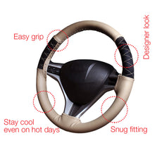 Car Steering Wheel Cover Beige