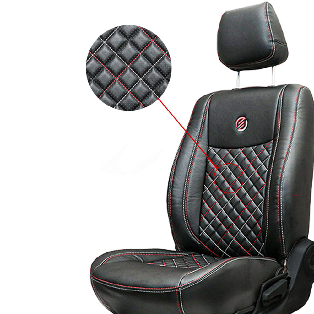 Venti 3 Perforated Art Leather Car Seat Cover For Skoda Slavia
