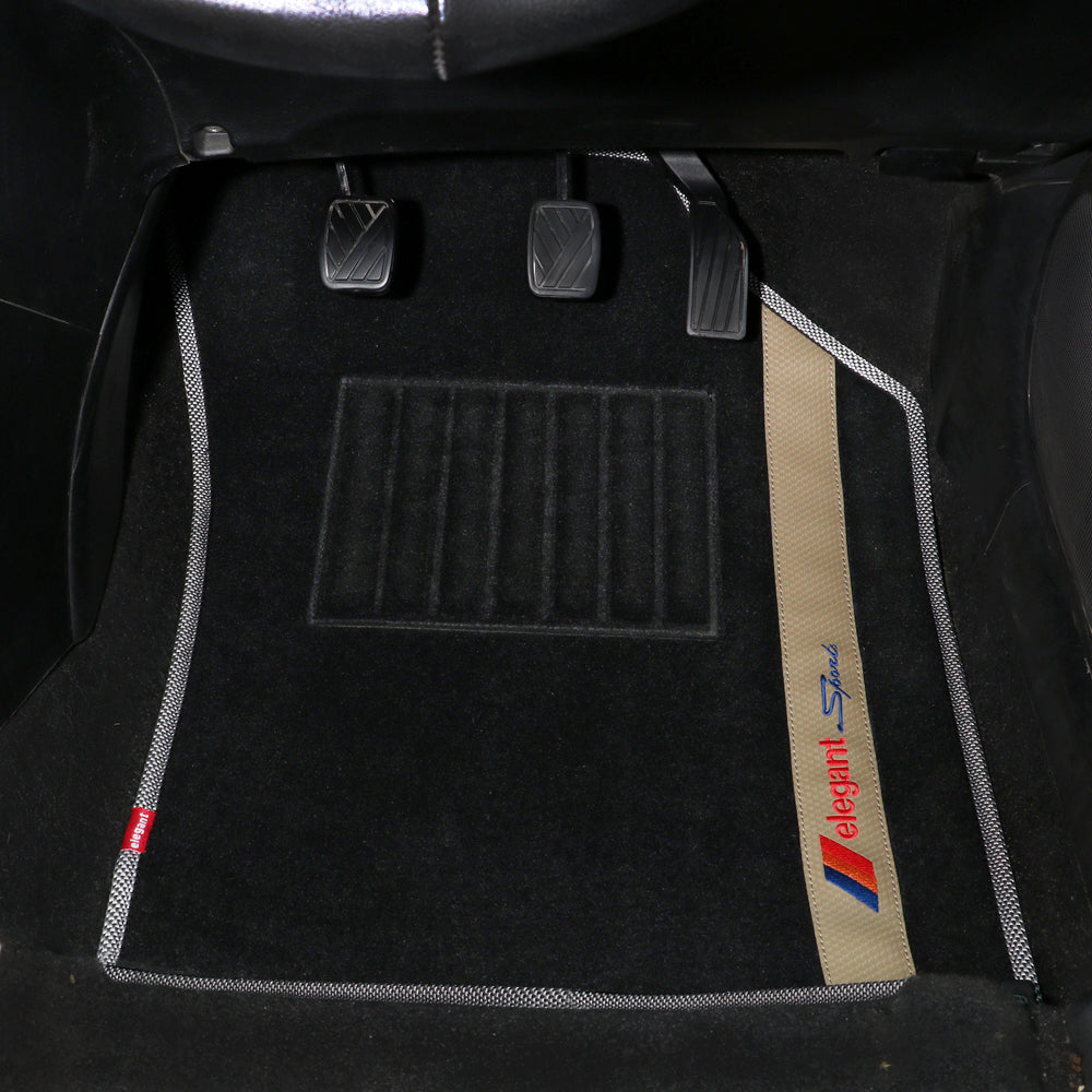 Sports Carpet Car Floor Mat For Tata Punch (Black)! Elegant Auto Retail