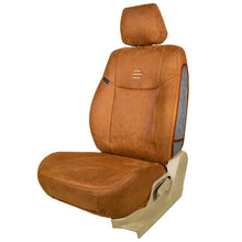 Load image into Gallery viewer, Nubuck Patina Leather Feel Fabric Airbag Friendly Car Seat Cover Tan For Mahindra Scorpio
