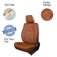 Victor Art Leather Car Seat Cover For Toyota Taisor | in Tan Colour | Elegant Auto Retail