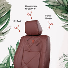 Victor Art Leather Car Seat Cover For Mahindra XUV 400 EV | in Brown Colour | Elegant Auto Retail