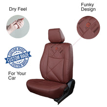 Victor Art Leather Car Seat Cover For Mahindra XUV 400 EV | in Brown Colour | Elegant Auto Retail