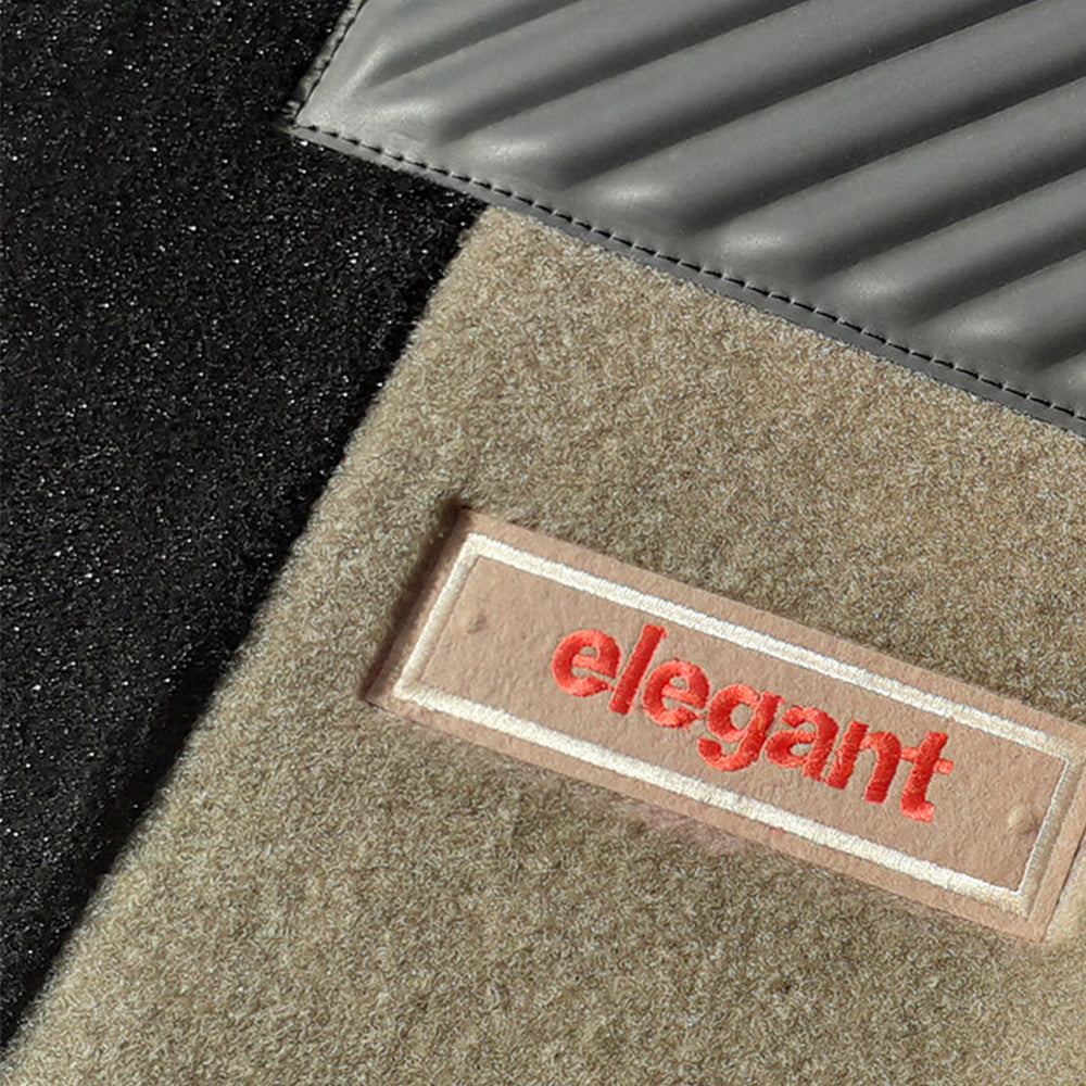 Edge Carpet Car Floor Mat For Maruti Brezza ( In Black and Beige ) Elegant Auto Retail