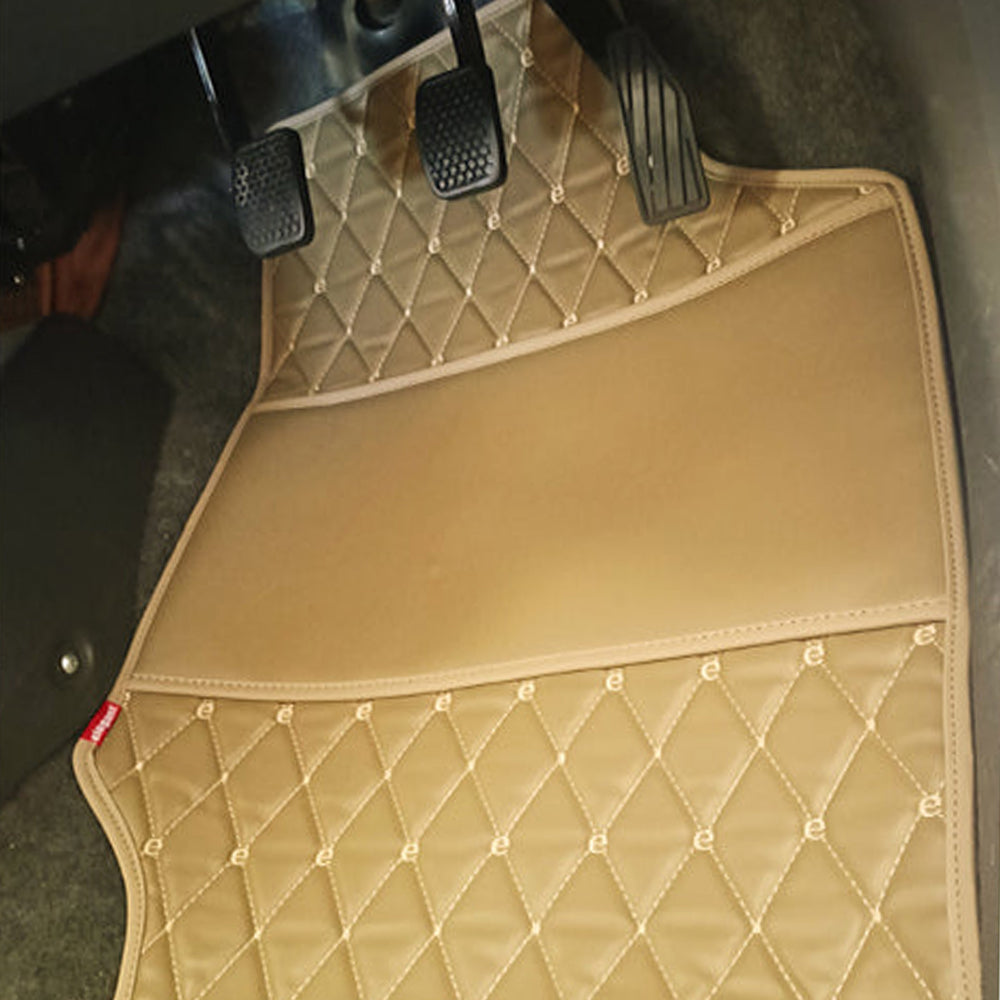 Luxury Leatherette Car Floor Mat For Mahindra XUV700 5 Seater Design