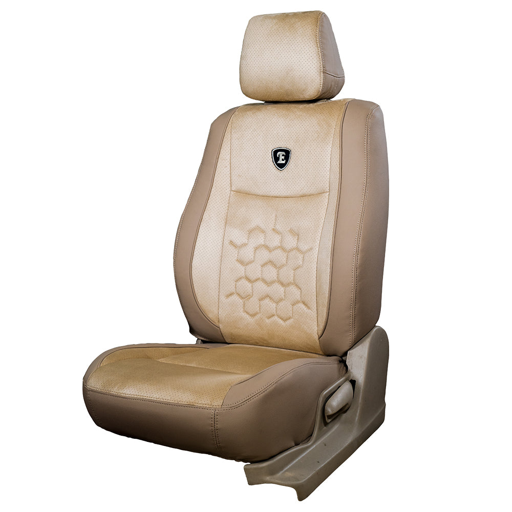 Icee Perforated Fabric Car Seat Cover For Toyota Etios - Beige | Elegant Auto Retail