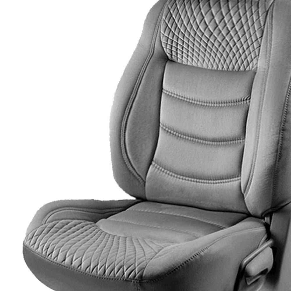 Veloba Crescent Velvet Fabric Car Seat Cover Grey For Maruti Brezza