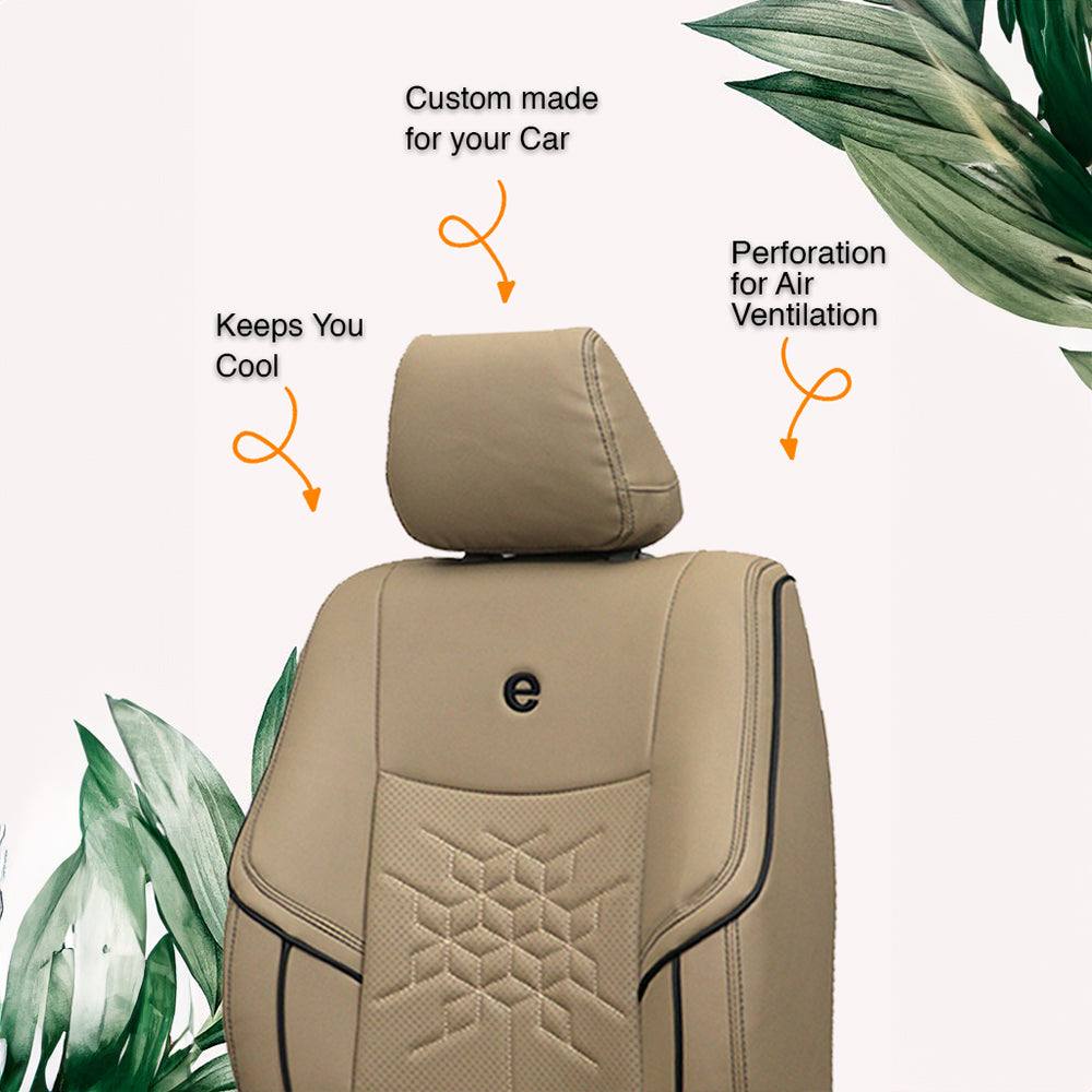 Venti 2 Perforated Art Leather Car Seat Cover Design For Hyundai Creta