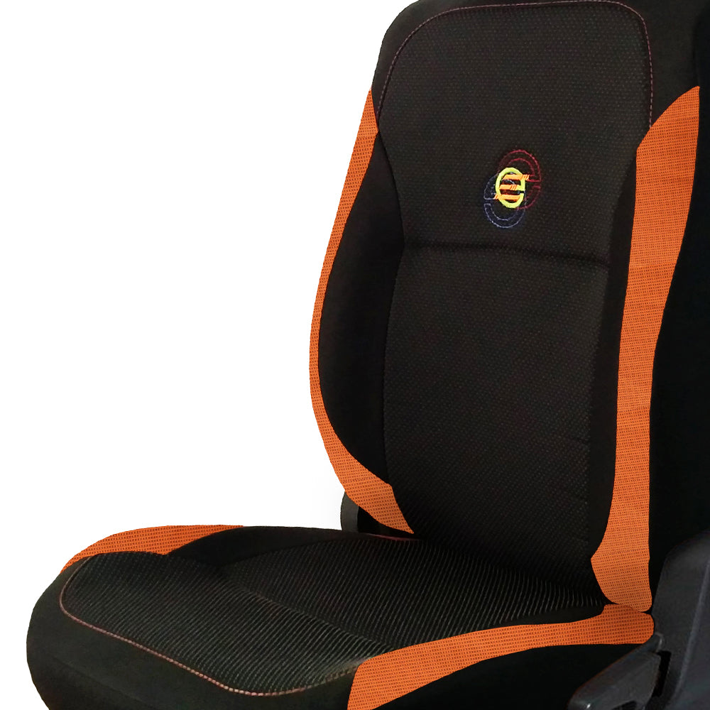 Buy Fabric Car Seat Covers Online Black and Orange Car Seat Covers