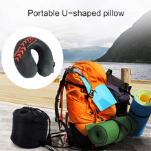 Elegant Arrow Memory Foam Travel Pillow In Black-Tan | Elegant Auto Retail