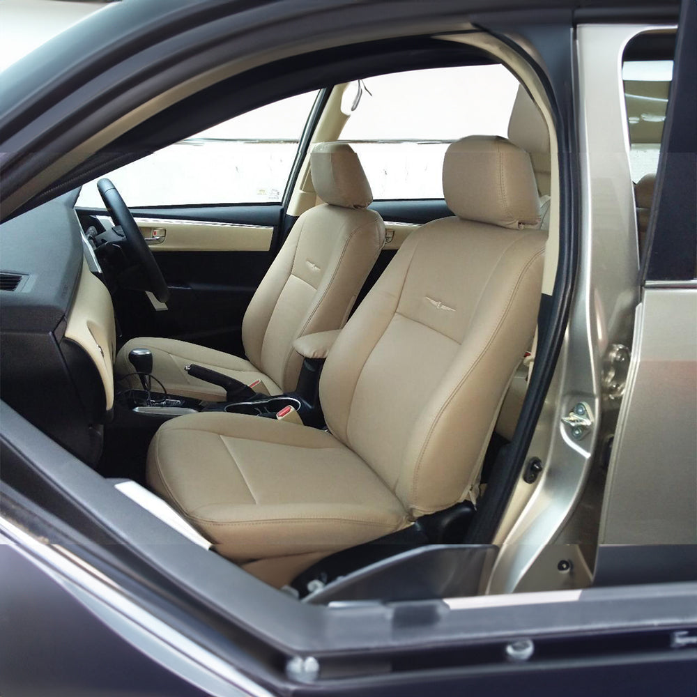 Nappa Uno Art Leather Car Seat Cover For Toyota Altis - Beige | Elegant Auto Retail