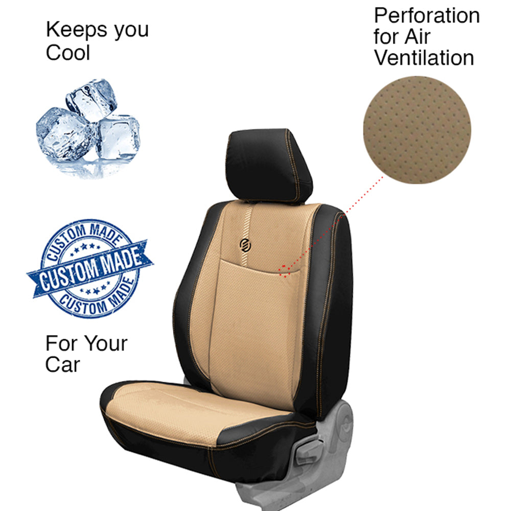 Venti 1 Duo Perforated Art Leather Car Seat Cover For Maruti XL6 Near Me | Elegant Auto Retail