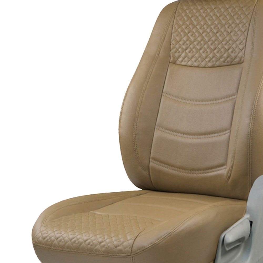 Vogue Galaxy Art Leather Car Seat Cover For Mahindra XUV 400 EV | in Beige Colour | Elegant Auto Retail