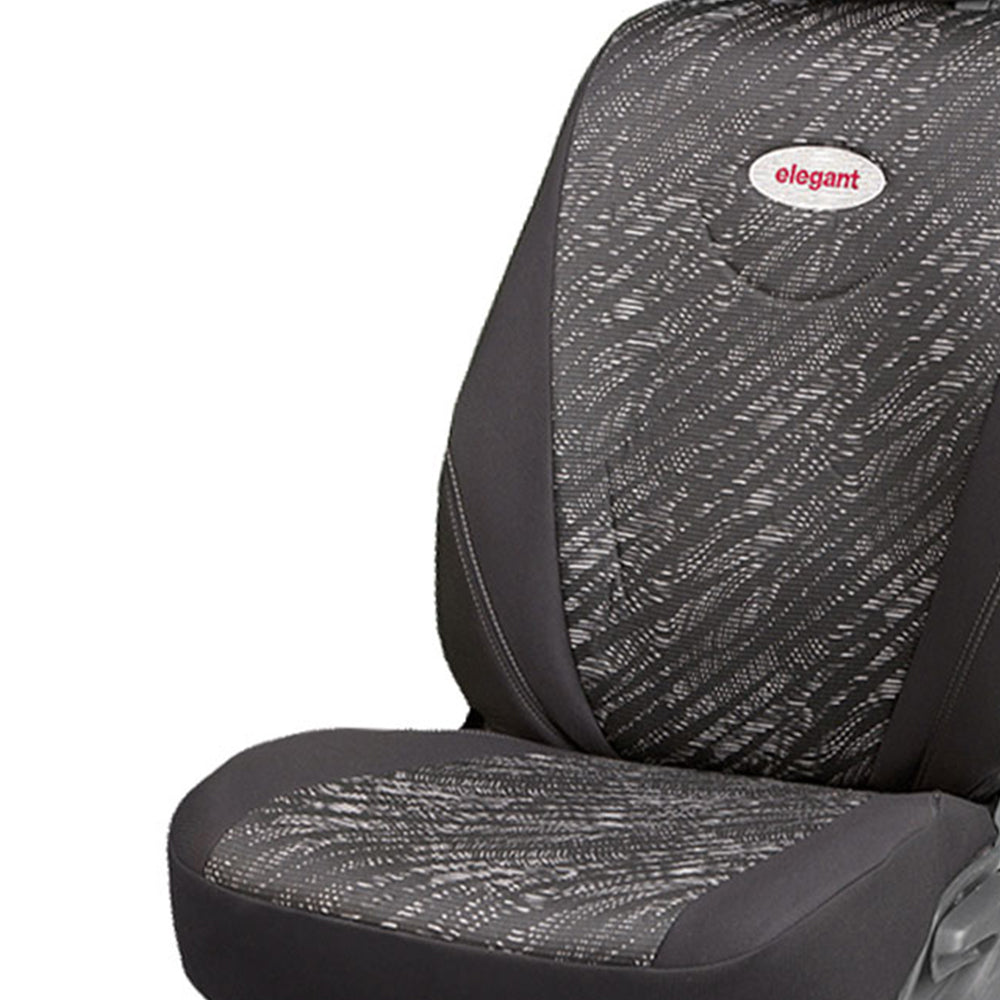 Fabguard Fabric Car Seat Cover Black For Maruti Brezza Elegant Auto