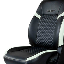 Load image into Gallery viewer, Vogue Star Art Leather Car Seat Cover Black and Silver
