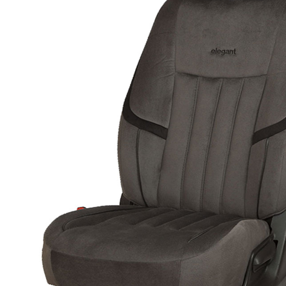 King Velvet Fabric Car Seat Cover For Hyundai Verna - Grey | Elegant Auto Retail