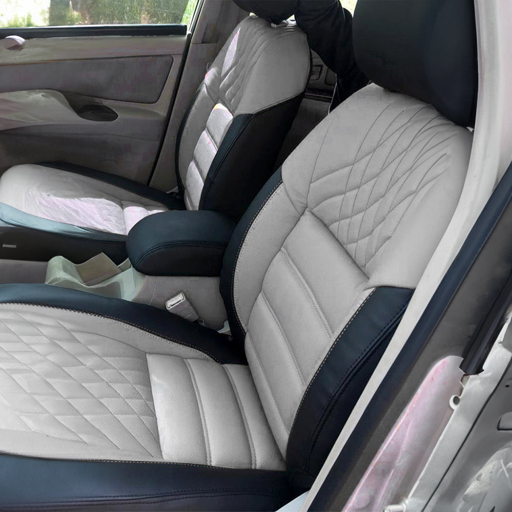 Glory Colt Duo Art Leather Car Seat Cover For Honda Civic - Black C Grey | Elegant Auto Retail