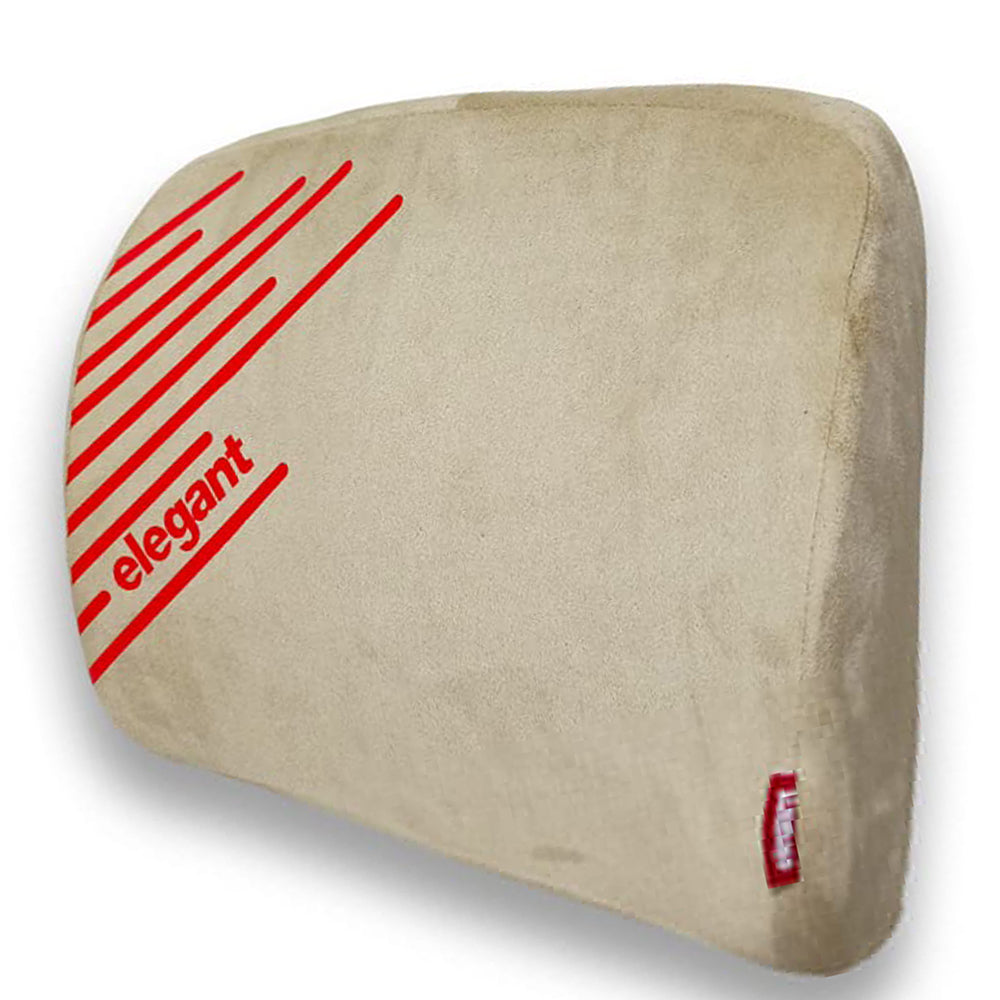 Elegant Cross Memory Foam Lumbar Support Back Rest Pillow Beige | Elegant Auto Retail