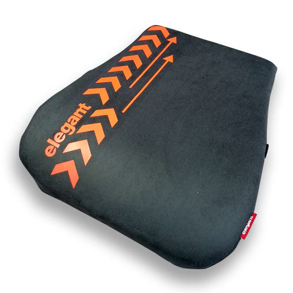 Elegant Arrow Memory Foam Slim Back Rest Support Pillow Black- Tan | Elegant Auto Retail
